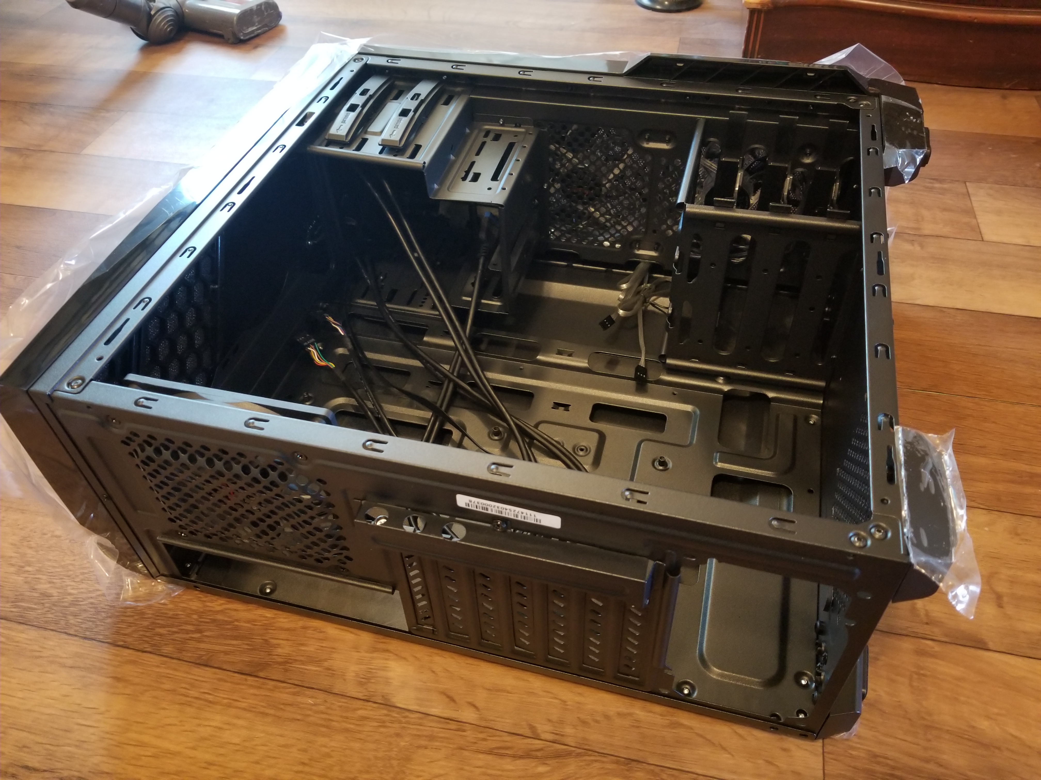 My hollow computer case before I built my computer
